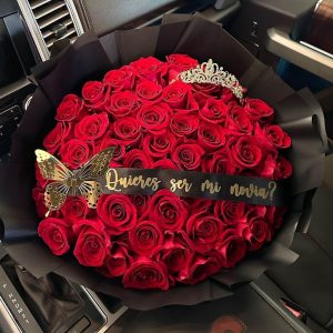 Arreglos Rosas Rojas + Waffle Personalizado